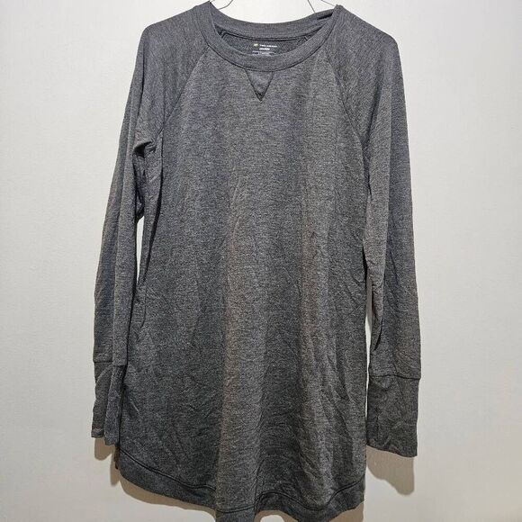 Tek Gear Shirt Women's Large Gray Solid Crew Neck Tee Shirt On The Go Top - Picture 4 of 14
